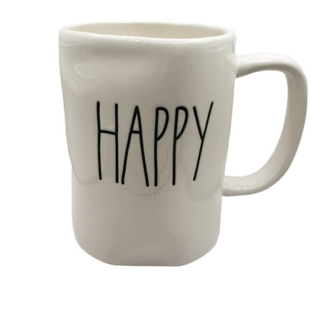 🔷️Rae Dunn HAPPY Mug Classic Contemporary Tea Coffee
